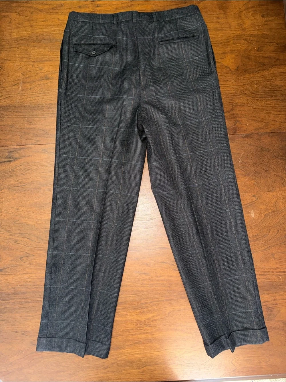 Austin Reed Charcoal Windowpane Suit Set Retro Vintage Bespoke Sports Coat Pants